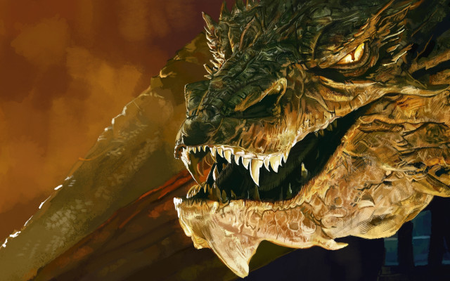 Large dragon sharp teeth detailed free wallpaper for desktop - medium preview image