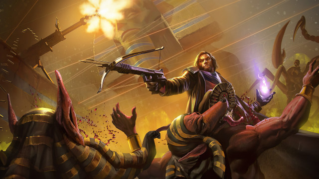 Man gun monsters demon afrofuturism free wallpaper for desktop - medium preview image