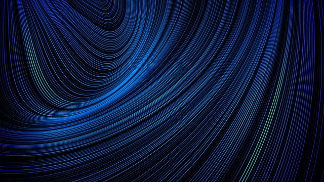 Blue curved design black background free wallpaper for desktop - medium preview image