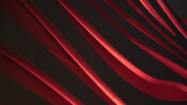 Red ribbon black wall abstract free wallpaper for desktop - medium preview image