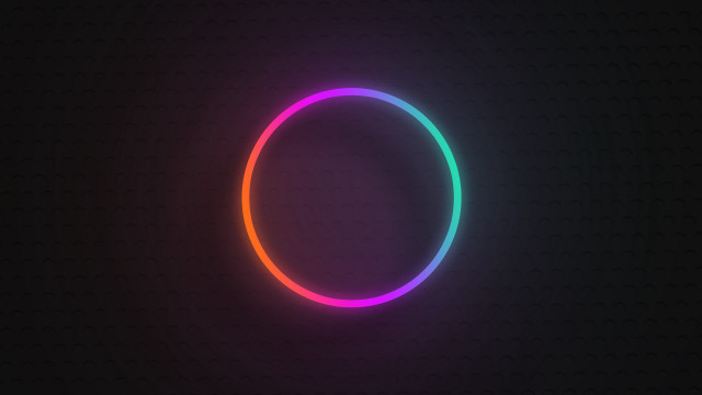 Neon circle black background synchromism free wallpaper for desktop - medium preview image