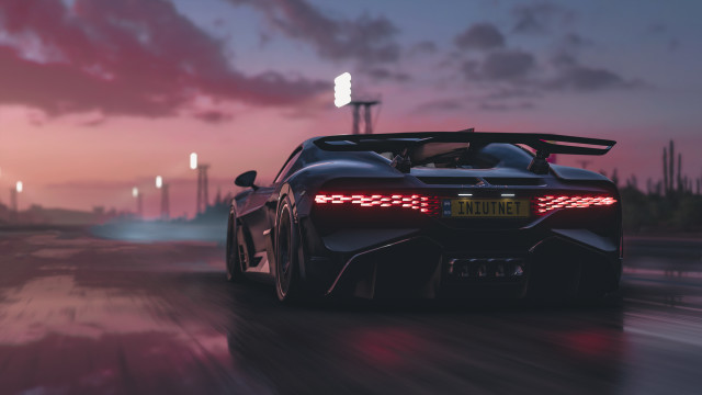 Ai mitsu car night neon free wallpaper for desktop - medium preview image