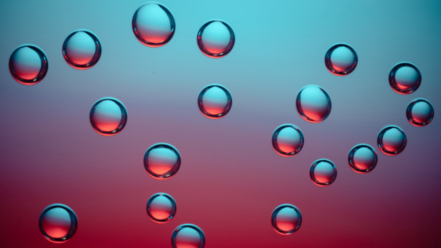 Water droplets bubble blowing raytraced free wallpaper for desktop - medium preview image