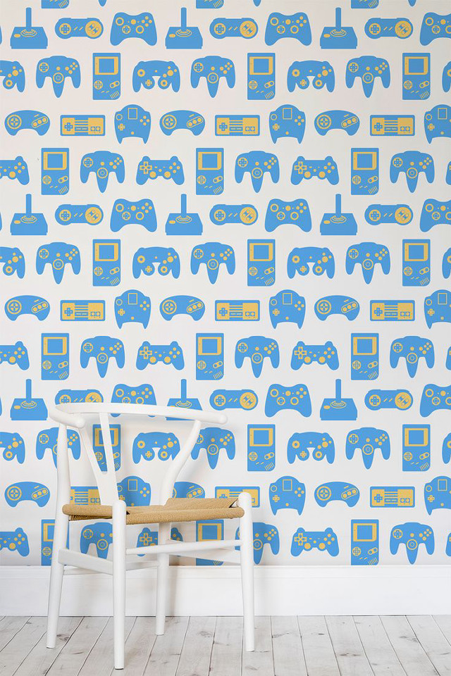Chair wall blue elephants wooden free wallpaper for mobile - medium preview image