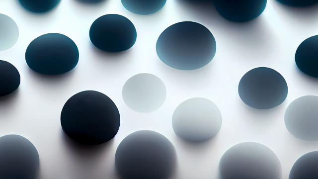 Black white circles geometric abstract free wallpaper for desktop - medium preview image