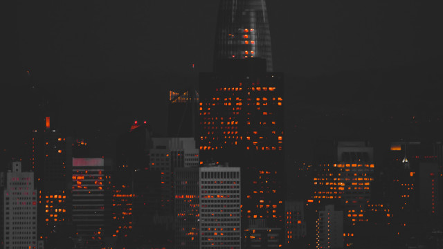 City skyline clock tower night #4 free wallpaper for desktop - medium preview image