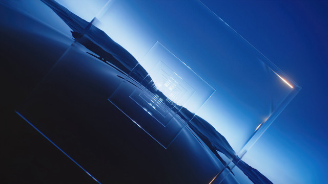 Tall tower night scene holography free wallpaper for desktop - medium preview image