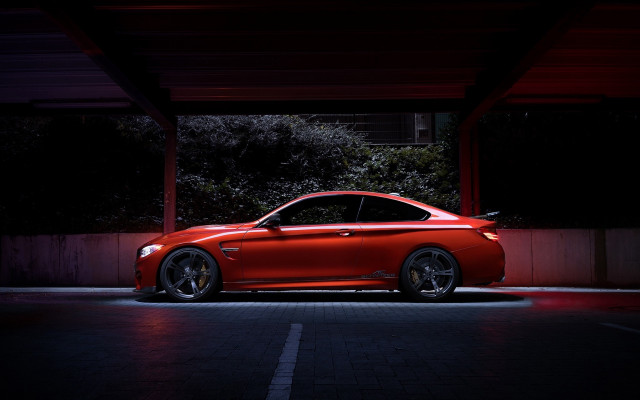 Red car parking lot night #6 free wallpaper for desktop - medium preview image