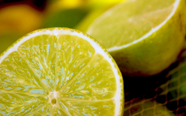 Lemon lime closeup green photorealism free wallpaper for desktop - medium preview image