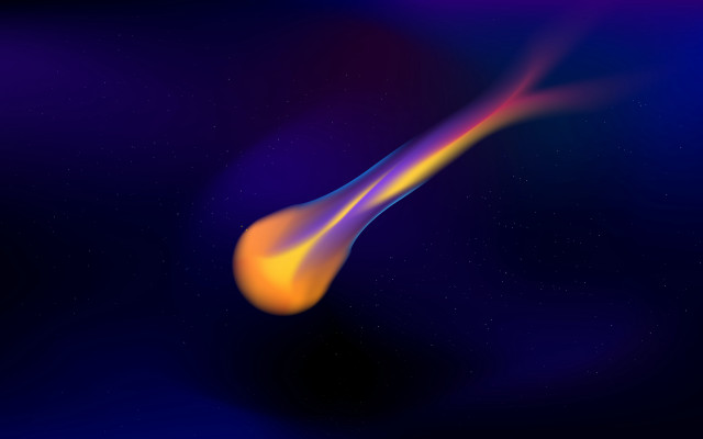 Bright yellow space nebula astronaut free wallpaper for desktop - medium preview image