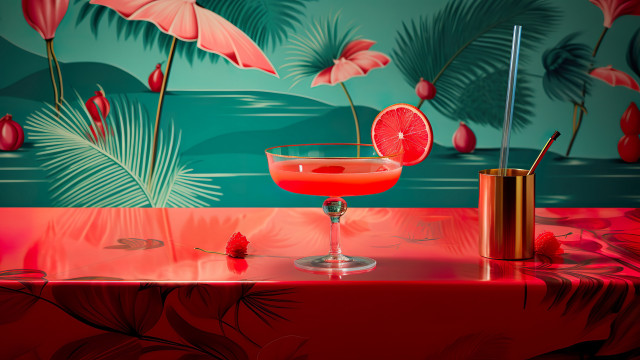 Cocktail garnish artdeco elsa bleda free wallpaper for desktop - medium preview image