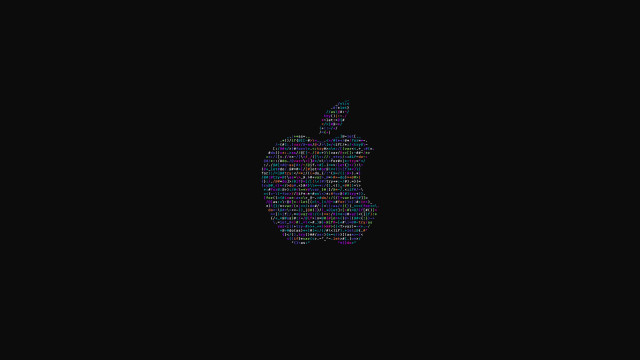 Apple letters glitch mosaic hat free wallpaper for desktop - medium preview image