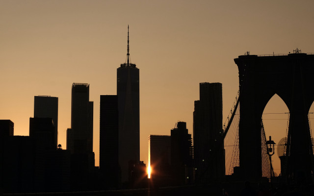 Cityscape sunset tower ruins sky free wallpaper for desktop - medium preview image