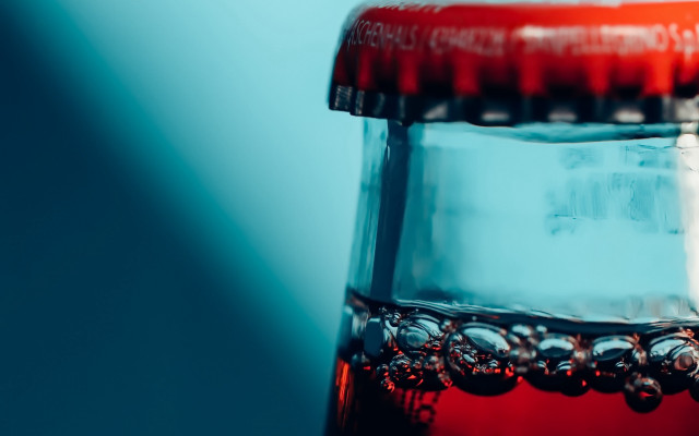 Red clear soda bottle blue free wallpaper for desktop - medium preview image
