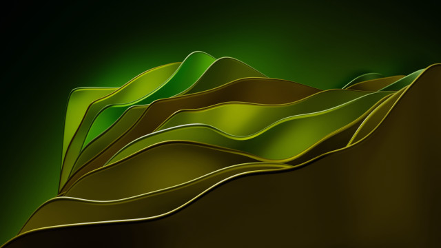 Green mountain abstract wavy environmental free wallpaper for desktop - medium preview image