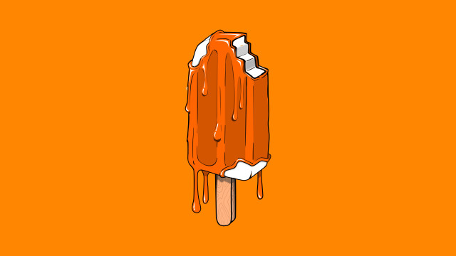 Orange icecream chocolate stick orange free wallpaper for desktop - medium preview image
