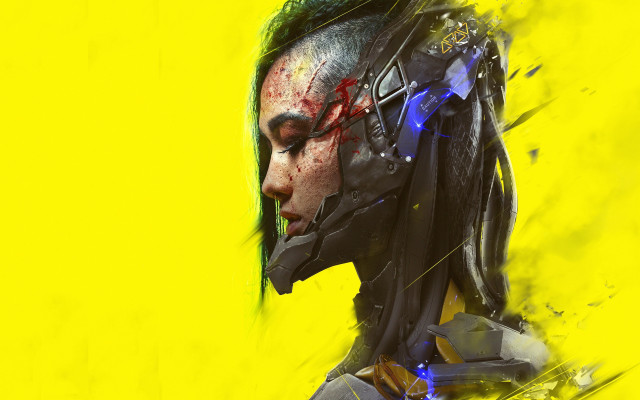 Man mask biopunk cyberpunk explosion free wallpaper for desktop - medium preview image