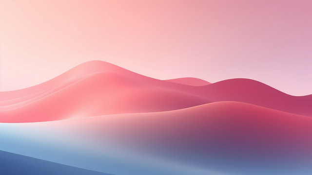 Pink blue abstract hills sunset free wallpaper for desktop - medium preview image