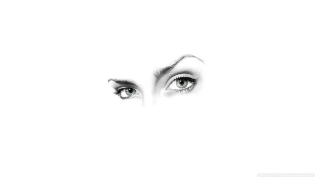 Evaline ness woman eye blackwhite free wallpaper for desktop - medium preview image