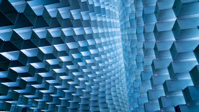 Large room blue ceiling beeple free wallpaper for desktop - medium preview image