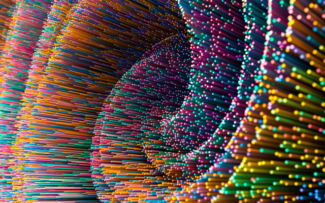 Colorful beads spiral wall 3d free wallpaper for desktop - medium preview image