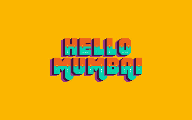 Hello mumbai colorful yellow stripe free wallpaper for desktop - medium preview image