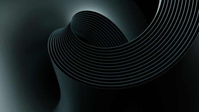 Black white abstract spirals sculpture free wallpaper for desktop - medium preview image
