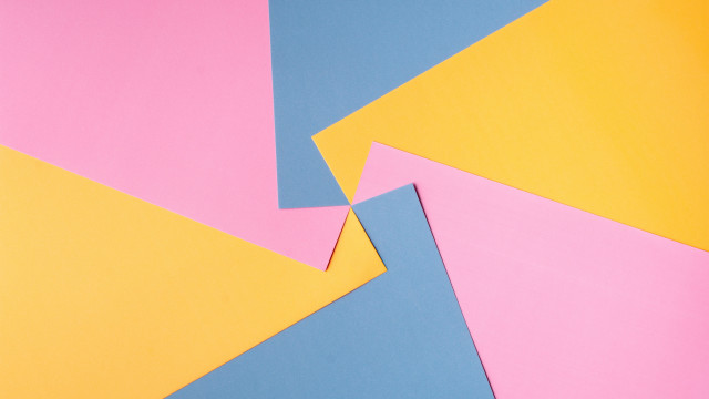 Colored papers geometric abstract cubist free wallpaper for desktop - medium preview image