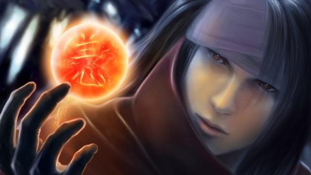 Woman glowing ball demonic portrait free wallpaper for desktop - medium preview image