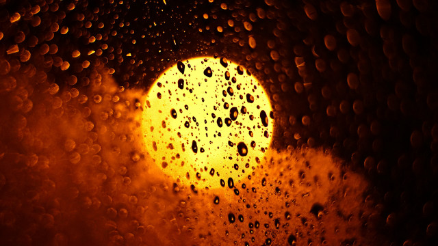 Yellow light rain window fire free wallpaper for desktop - medium preview image