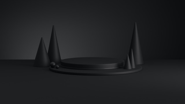 Black object three cones abstract free wallpaper for desktop - medium preview image