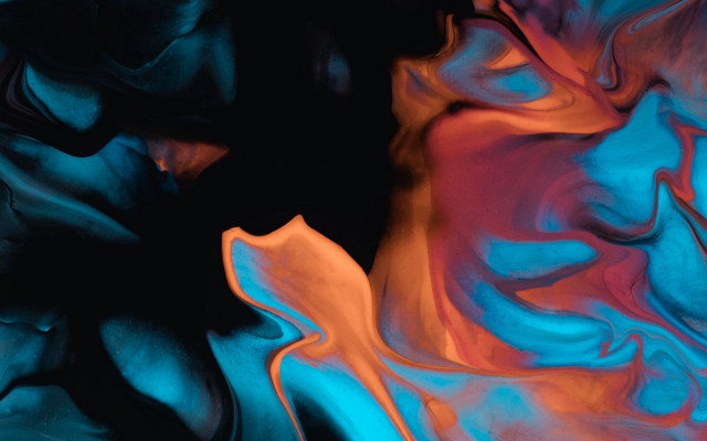 Blue fire abstract brushstrokes generative free wallpaper for desktop - medium preview image