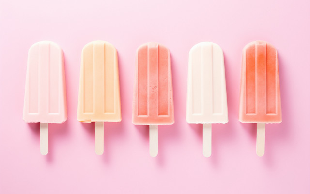 Popsicles pink background summer vibrancy free wallpaper for desktop - medium preview image