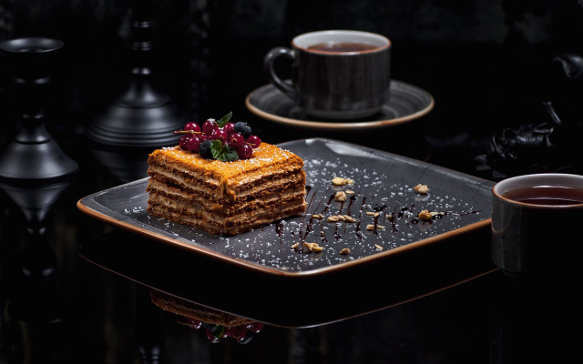 Cake coffee plate saucer food free wallpaper for desktop - medium preview image