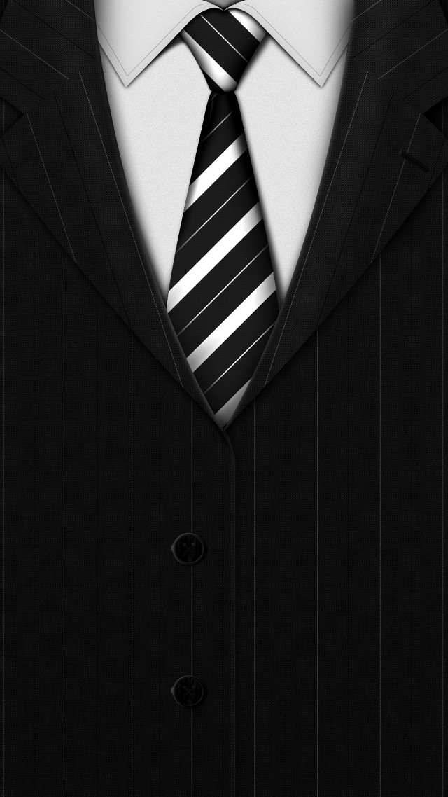 Black suit white shirt black free wallpaper for mobile - medium preview image