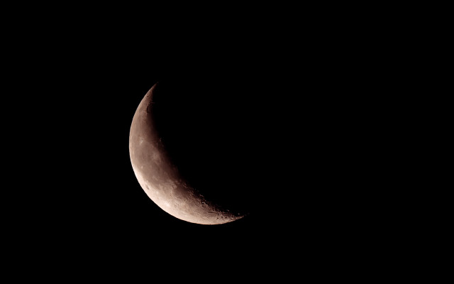 Half moon dark sky space free wallpaper for desktop - medium preview image