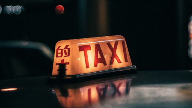Taxi sign table dark room #2 free wallpaper for desktop - medium preview image