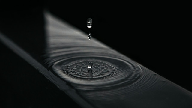 Water droplet abstract ultrafine greyscale free wallpaper for desktop - medium preview image