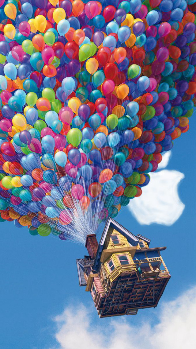 Floating house balloons in the #5 free wallpaper for mobile - medium preview image