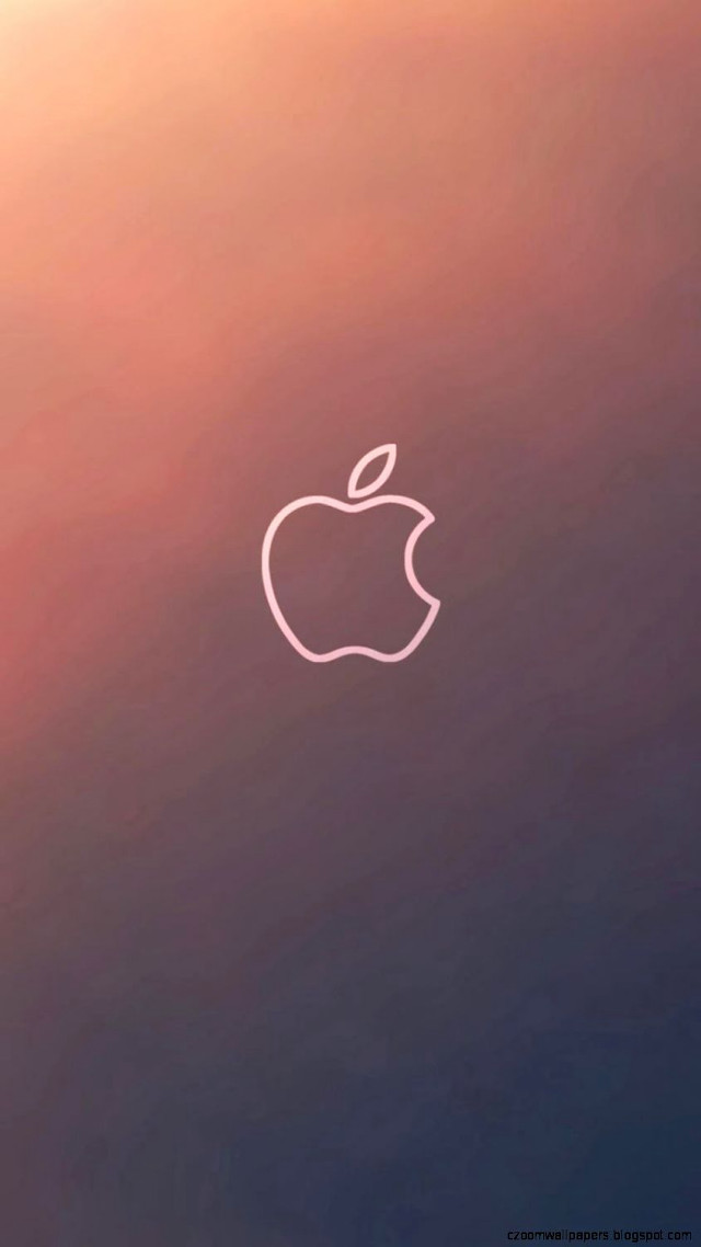 Apple logo wall blurry sunset free wallpaper for mobile - medium preview image