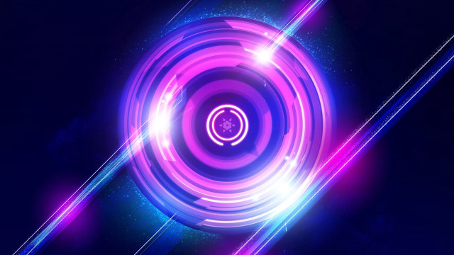 Colorful abstract center light neon free wallpaper for desktop - medium preview image