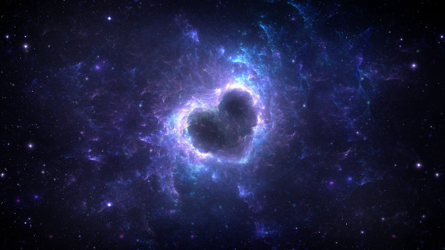Heart galaxy blackhole starry space free wallpaper for desktop - medium preview image