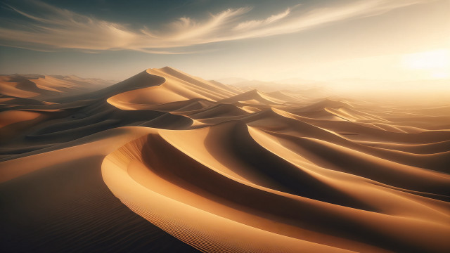 Desert sand dunes sunset blue free wallpaper for desktop - medium preview image