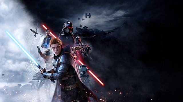Star wars man lightsabers storm free wallpaper for desktop - medium preview image