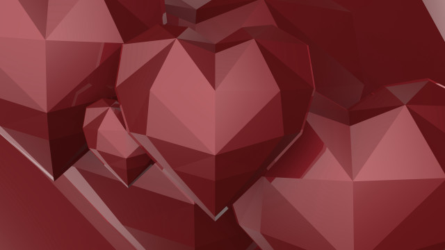 Red abstract triangles lowpoly c4d free wallpaper for desktop - medium preview image