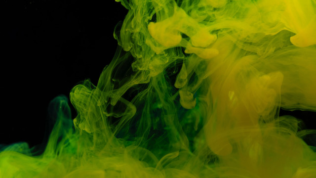 Black background yellow green ink free wallpaper for desktop - medium preview image