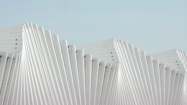 White building clock sky clouds free wallpaper for desktop - medium preview image