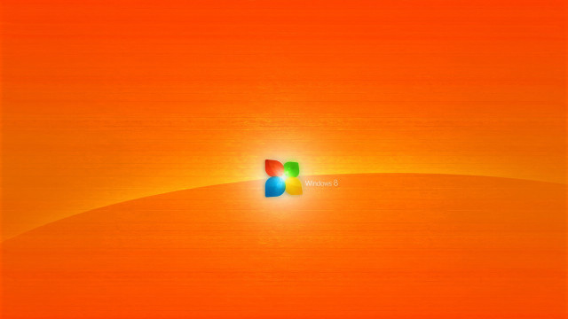 Computer screen orange background blue free wallpaper for desktop - medium preview image