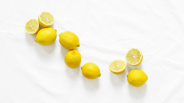 Lemons white tablecloth food photography free wallpaper for desktop - medium preview image