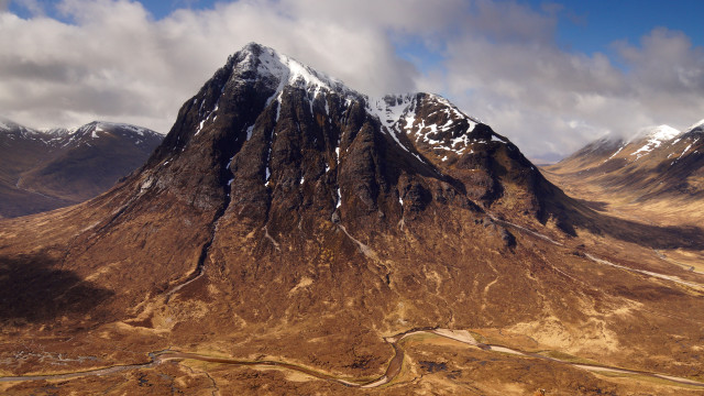 Mountain range winding road cloudy #2 free wallpaper for desktop - medium preview image